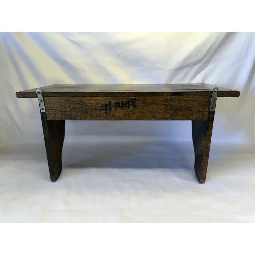 Vintage Rustic Brown Wood Shelf With Drawer And Plate Groove 18